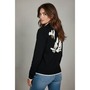 St. John Yellow Label Resort 2013 Big Cat Zip Cardigan size S